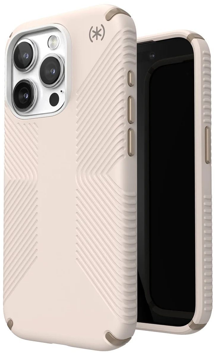 Speck Presidio2 Grip Series Phone Case for iPhone 15 Pro - Bleached Bone/Heirloom Gold by Speck - Refurbished - Brand New condition - US$26.93