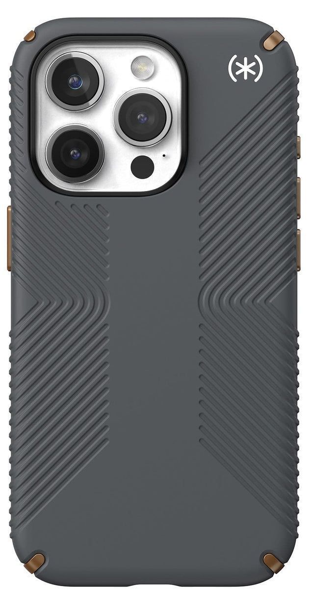 Speck Presidio2 Grip Series Phone Case for iPhone 15 Pro - Charcoal Grey/Cool Bronze by Speck - Refurbished - Brand New condition - Image 2