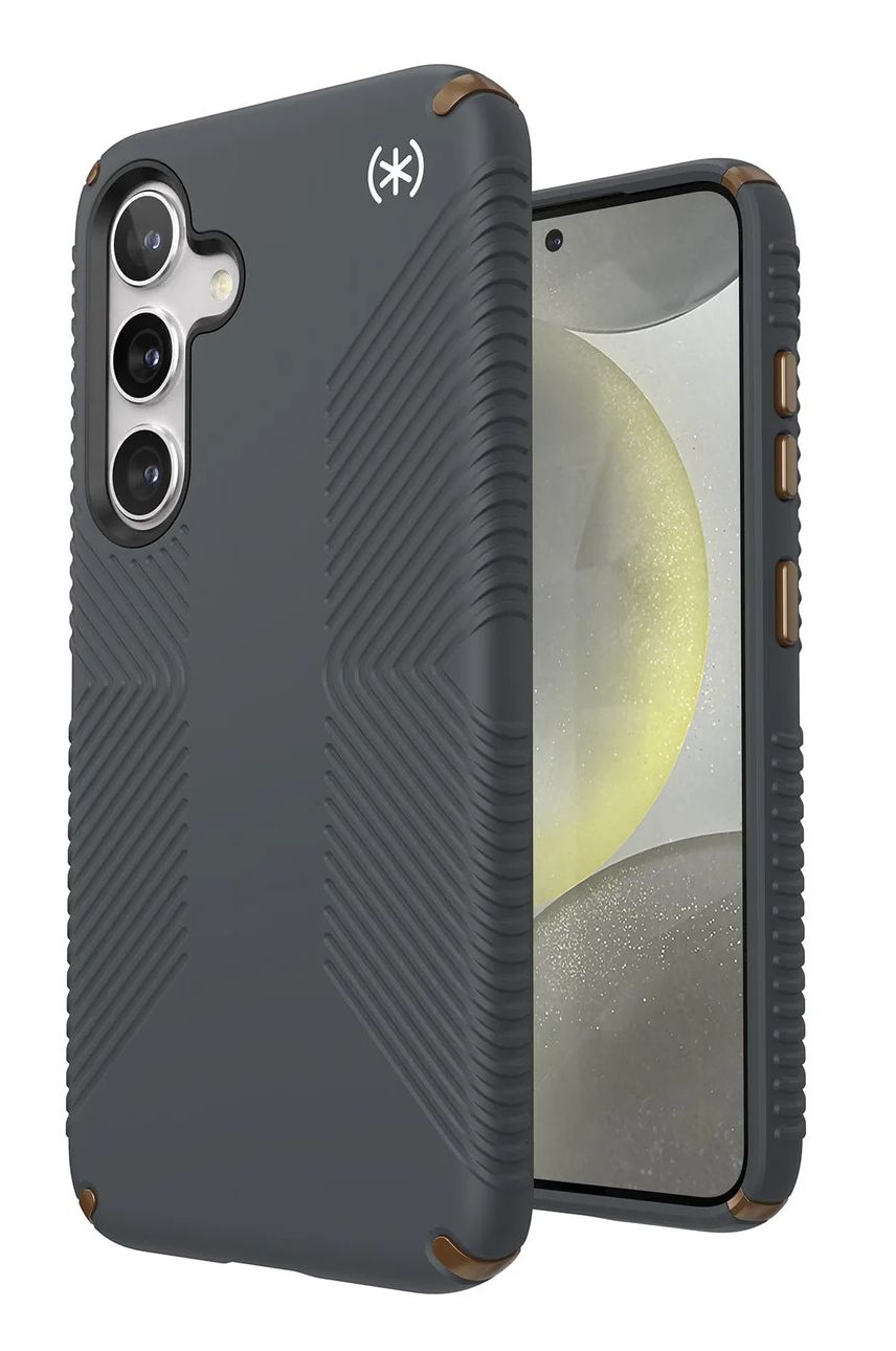 Speck Presidio2 Grip Series Phone Case for Samsung Galaxy S24 - Charcoal Grey/Cool Bronze by Speck - Refurbished - Brand New condition - US$18.53