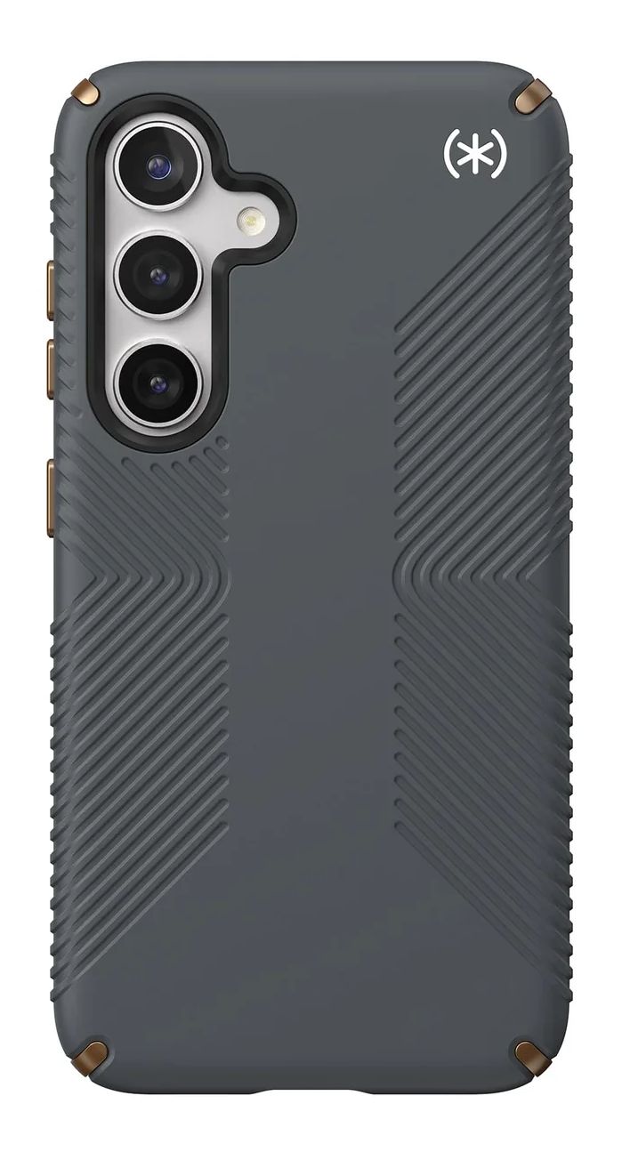 Speck Presidio2 Grip Series Phone Case for Samsung Galaxy S24 - Charcoal Grey/Cool Bronze by Speck - Image 2
