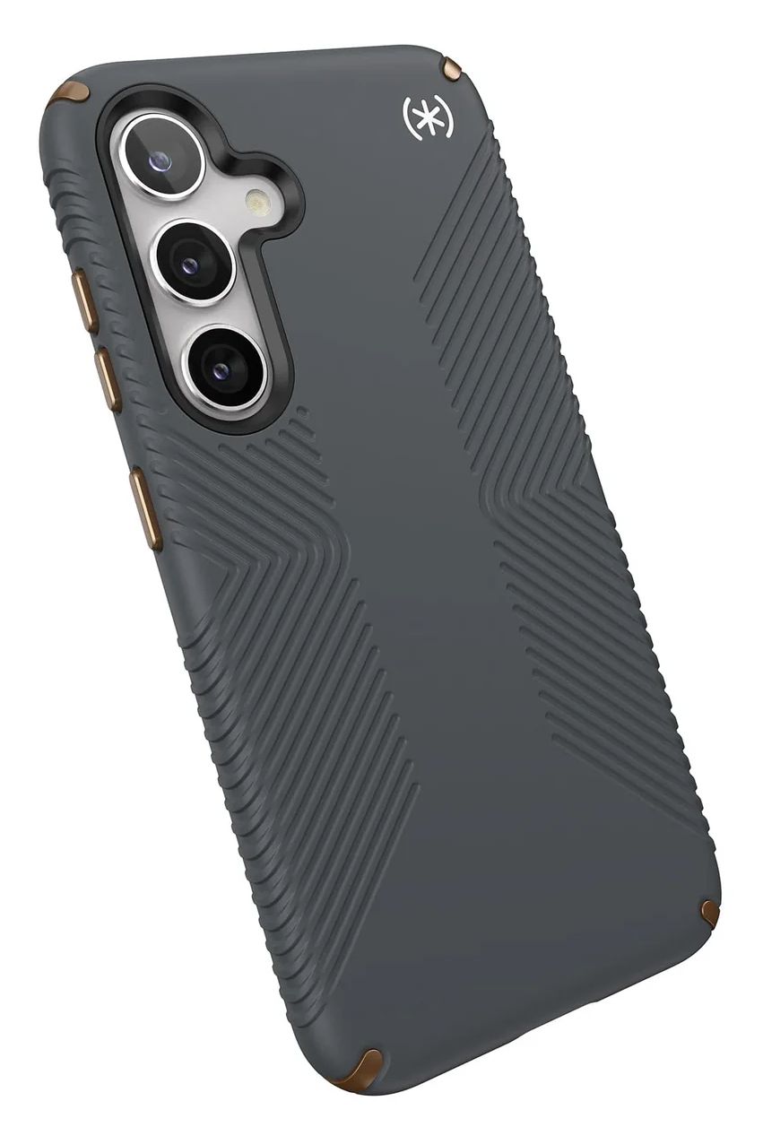 Speck Presidio2 Grip Series Phone Case for Samsung Galaxy S24 - Charcoal Grey/Cool Bronze by Speck - Image 3