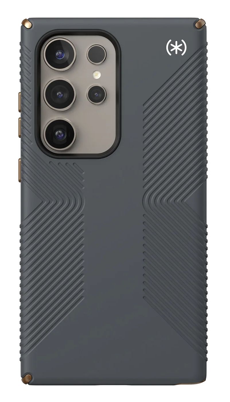 Speck Presidio2 Grip Series Phone Case for Samsung Galaxy S24 Ultra - Charcoal Grey/Cool Bronze by Speck - Refurbished - Brand New condition - Image 2