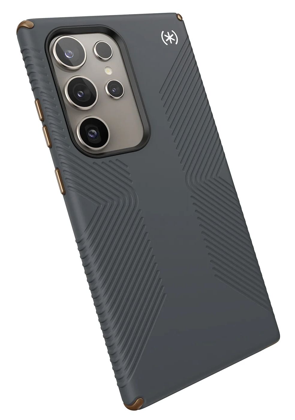 Speck Presidio2 Grip Series Phone Case for Samsung Galaxy S24 Ultra - Charcoal Grey/Cool Bronze by Speck - Refurbished - Brand New condition - Image 3