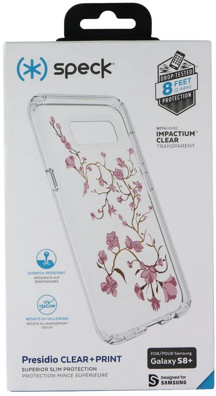 Speck Presidio CLEAR + PRINT Phone Case for Galaxy S8+ - Garden Blossoms by Speck - Refurbished - Brand New condition - US$8.78
