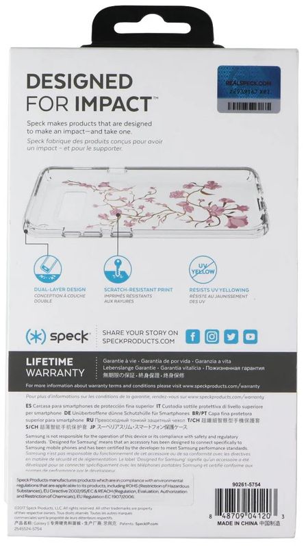 Speck Presidio CLEAR + PRINT Phone Case for Galaxy S8+ - Garden Blossoms by Speck - Image 2