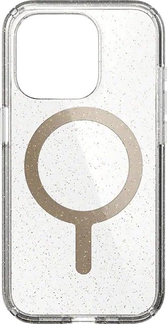 Speck Presidio Lux Glitter with MagSafe Phone Case for iPhone 15 Pro - Clear/Gold Glitter by Speck - Refurbished - Brand New condition - US$24.37