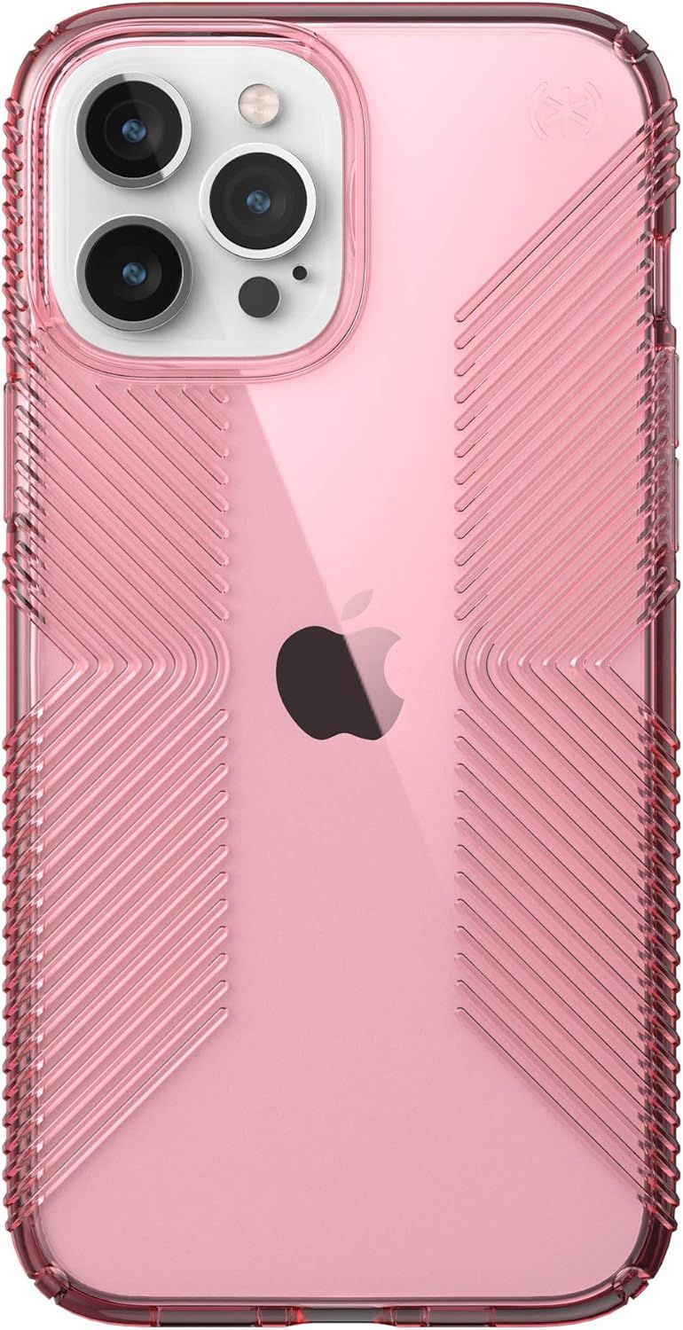 Speck Presidio Perfect-Clear Phone Case with Grip for iPhone 12 Pro Max - Pink by Speck - Refurbished - Good condition - US$39.99