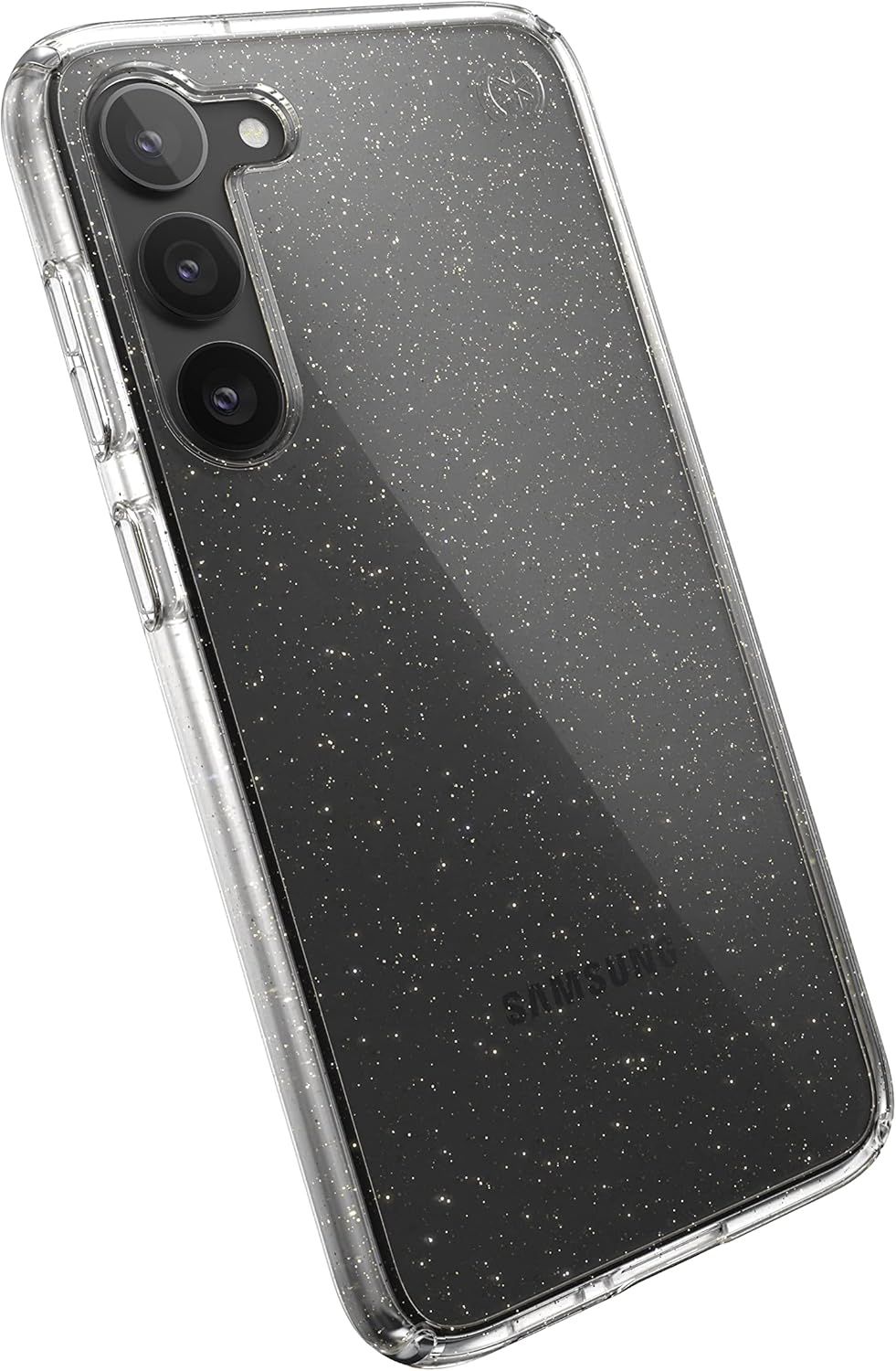 Speck Presidio Perfect-Clear Glitter Phone Case for Samsung Galaxy S23+ - Gold Glitter by Speck - Refurbished - Brand New condition - US$20.98