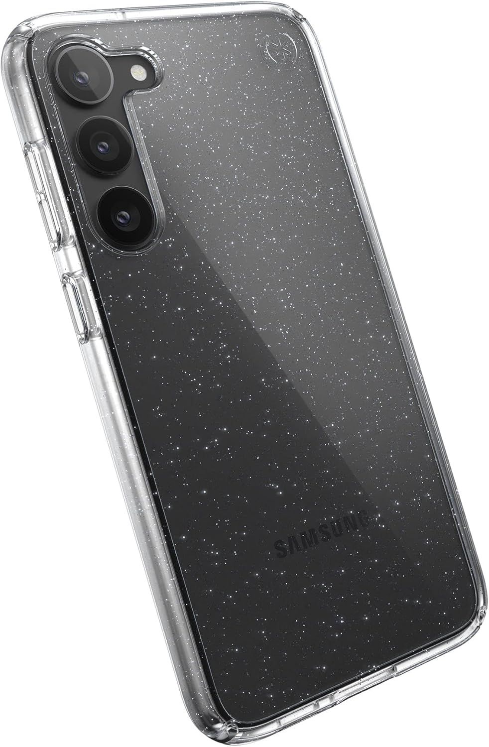 Speck Presidio Perfect-Clear Glitter Phone Case for Samsung Galaxy S23+ - Platinum Glitter by Speck - Refurbished - Very Good condition - US$45.94