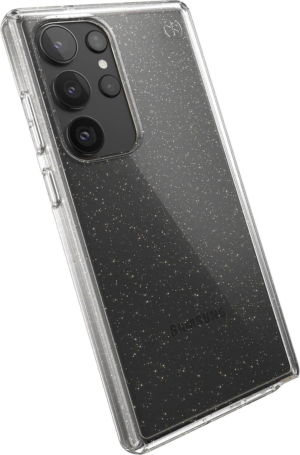 Speck Presidio Perfect-Clear Glitter Phone Case for Samsung Galaxy S23 Ultra - Gold Glitter by Speck - Refurbished - Good condition - Image 2
