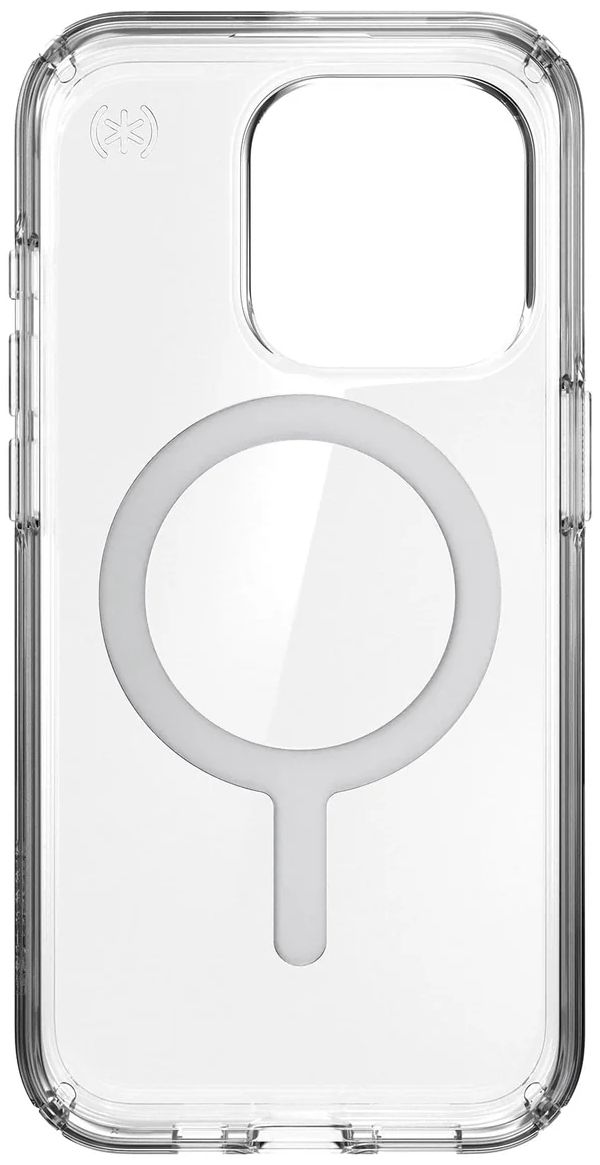 Speck Presidio Perfect-Clear Phone Case with MagSafe for iPhone 15 Pro - Clear/Chrome by Speck - Image 4