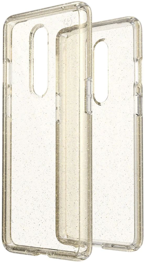 Speck Presidio Perfect-Clear with Glitter Phone Case for One Plus 8 5G - Clear With Gold Glitter/Clear by Speck - Refurbished - Brand New condition - US$8.78