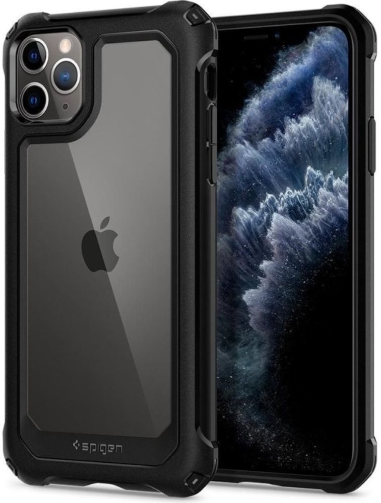 Spigen Gauntlet Series Phone Case for iPhone 11 Pro Max - Carbon Black by Spigen - Refurbished - Brand New condition - US$10.42