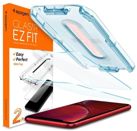 Spigen GLAS.tR EZ Fit Premium Tempered Glass Screen Protector for iPhone 11 (2-Pack) - Clear by Spigen - Refurbished - Very Good condition - US$35.98