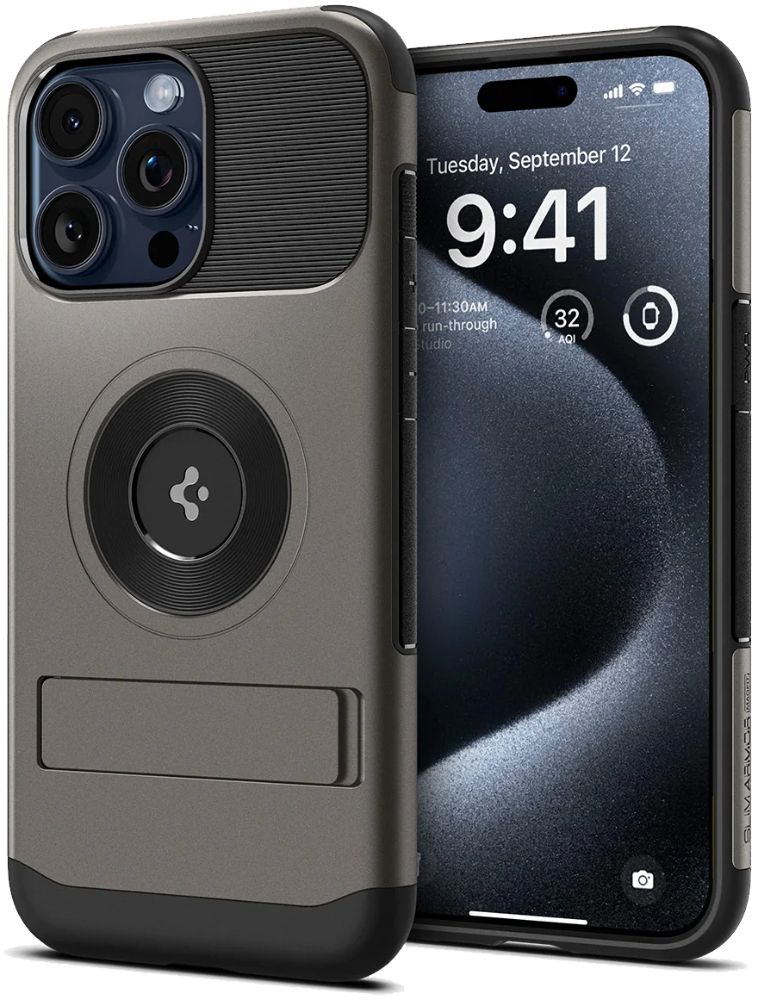 Spigen Slim Armor (MagFit) Phone Case for iPhone 15 Pro - Gunmetal by Spigen - Refurbished - Brand New condition - US$27.92