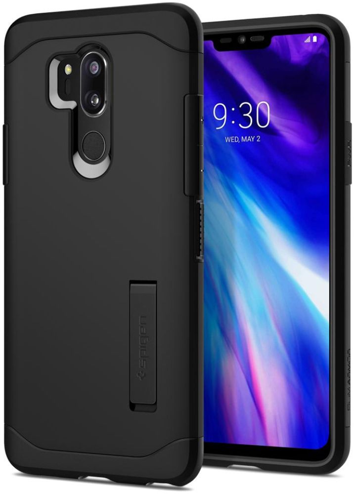 Spigen Slim Armor Phone Case with Kickstand for LG G7 ThinQ - Black by Spigen - Refurbished - Brand New condition - US$13.93
