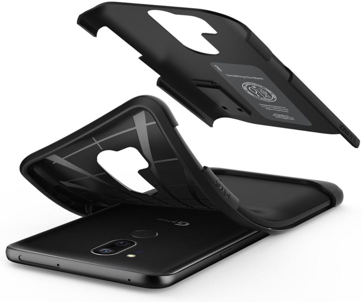 Spigen Slim Armor Phone Case with Kickstand for LG G7 ThinQ - Black by Spigen - Refurbished - Brand New condition - Image 3