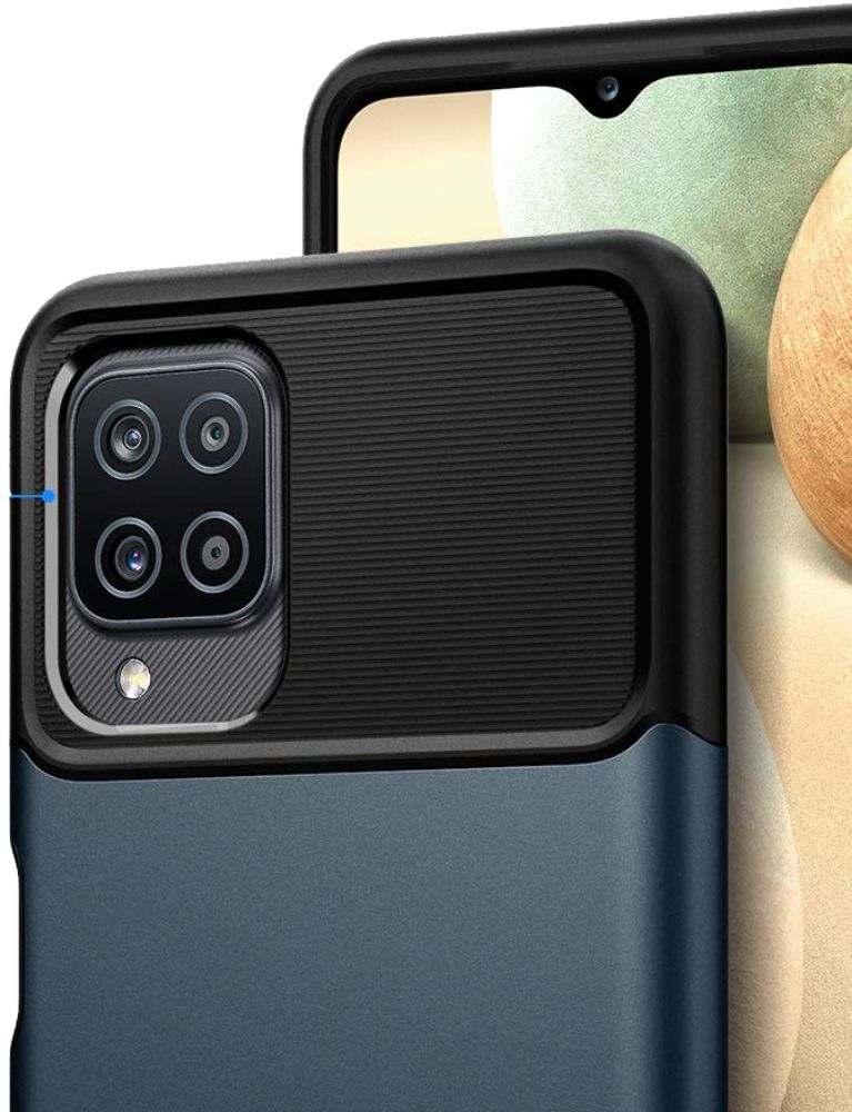 Spigen Slim Armor Series Phone Case for Samsung Galaxy A12 - Metal Slate by Spigen - Refurbished - Brand New condition - Image 3