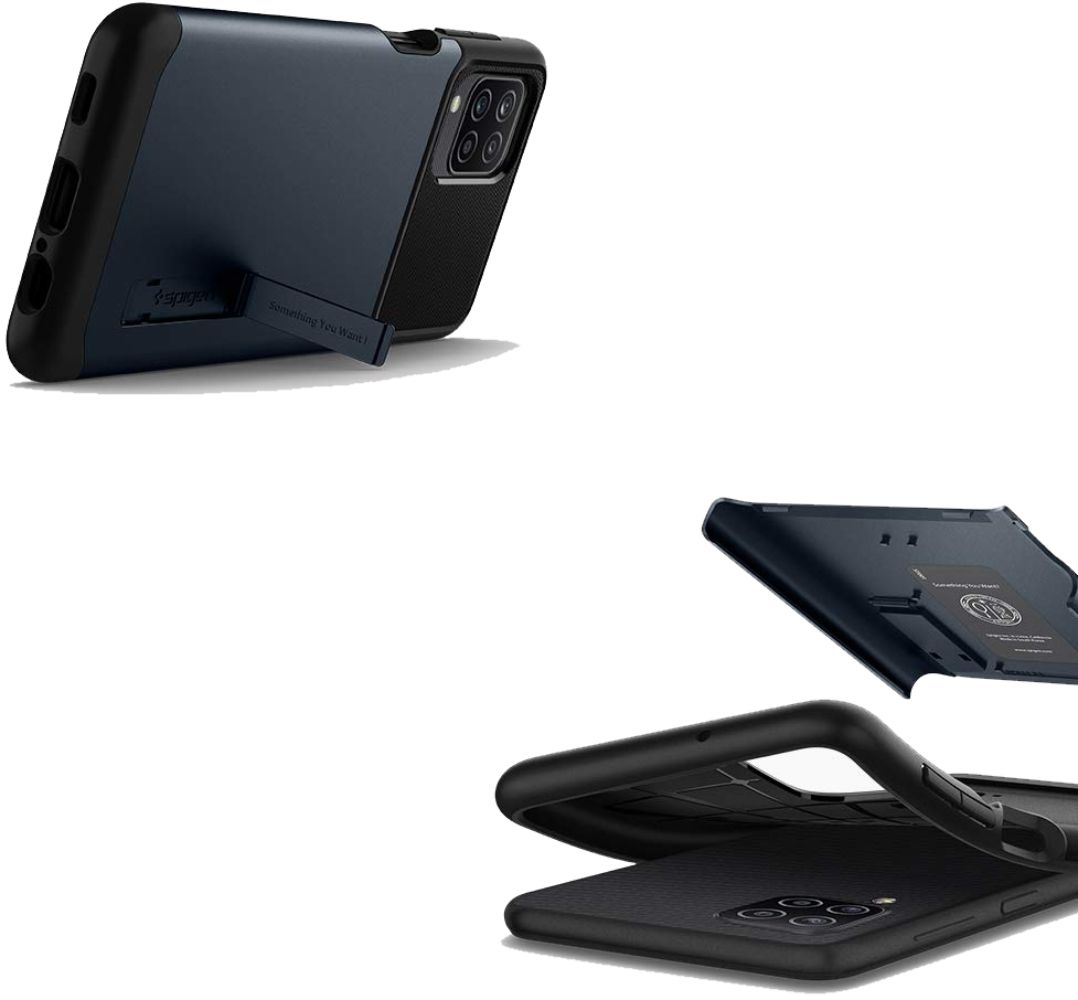 Spigen Slim Armor Series Phone Case for Samsung Galaxy A12 - Metal Slate by Spigen - Refurbished - Brand New condition - Image 4
