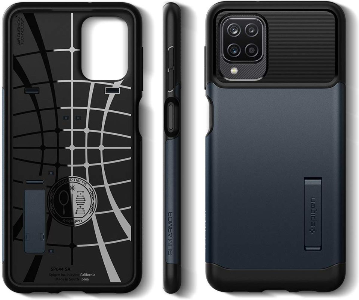 Spigen Slim Armor Series Phone Case for Samsung Galaxy A12 - Metal Slate by Spigen - Refurbished - Brand New condition - Image 5