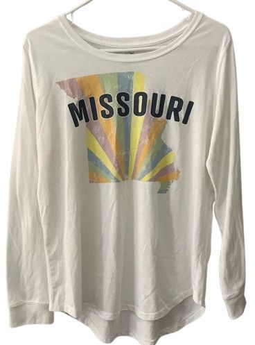 State of Mine Long Sleeve Top - M - White (Missouri) by State of Mine - Refurbished - Brand New condition - US$10.99