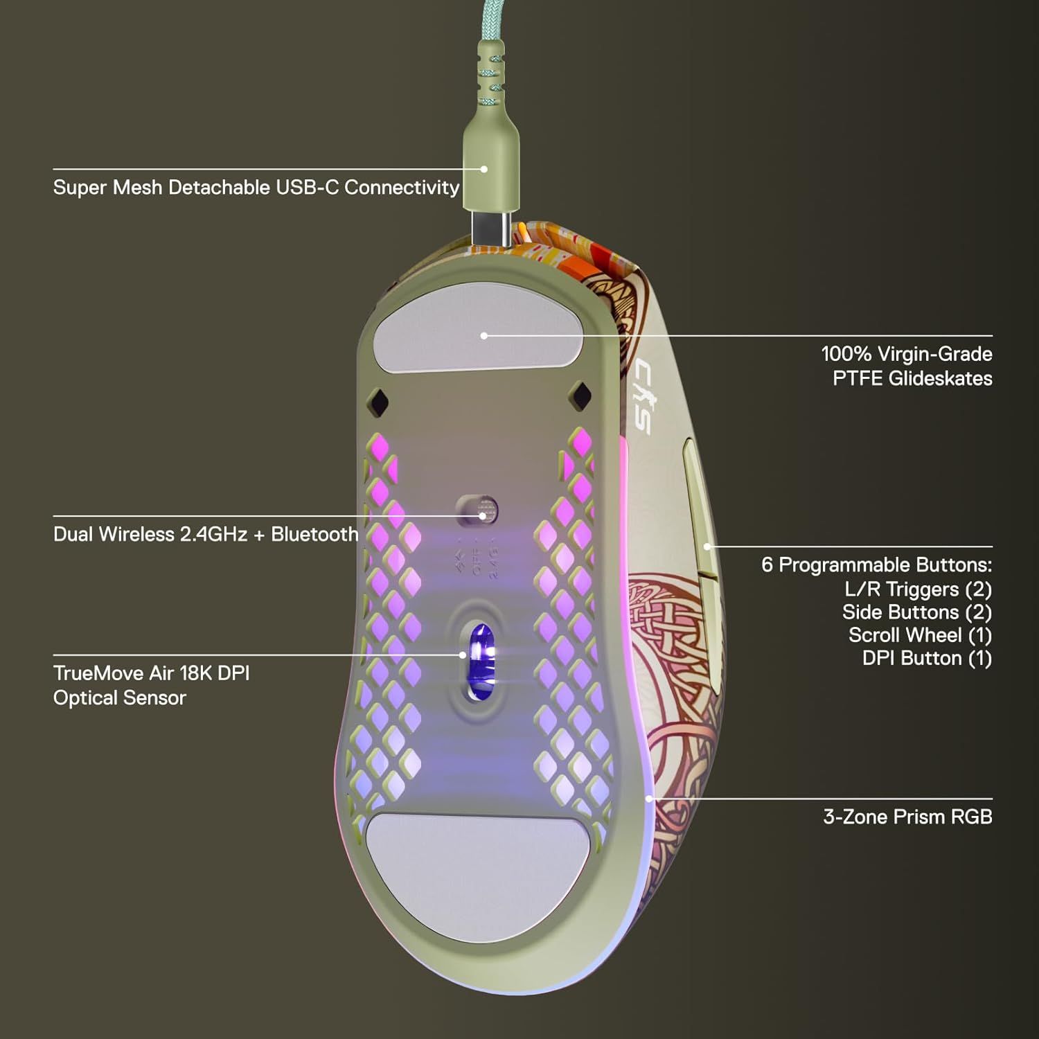 SteelSeries Aerox 3 Wireless Gaming Mouse - CS2 Dragon Lore Edition by SteelSeries - Image 8
