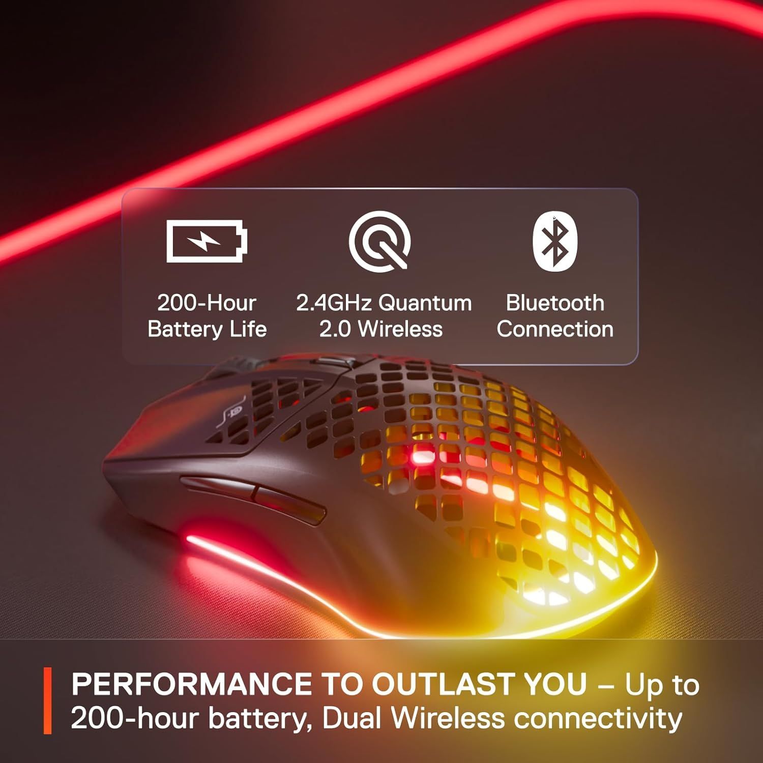 SteelSeries Aerox 3 Wireless Gaming Mouse - Ghost Edition by SteelSeries - Refurbished - Very Good condition - Image 11
