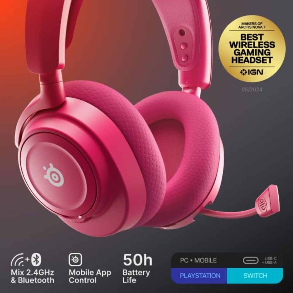 SteelSeries Arctis Nova 7 Gen 2 Wireless Gaming Headset - Magenta by SteelSeries - Refurbished - Like New condition - Image 7