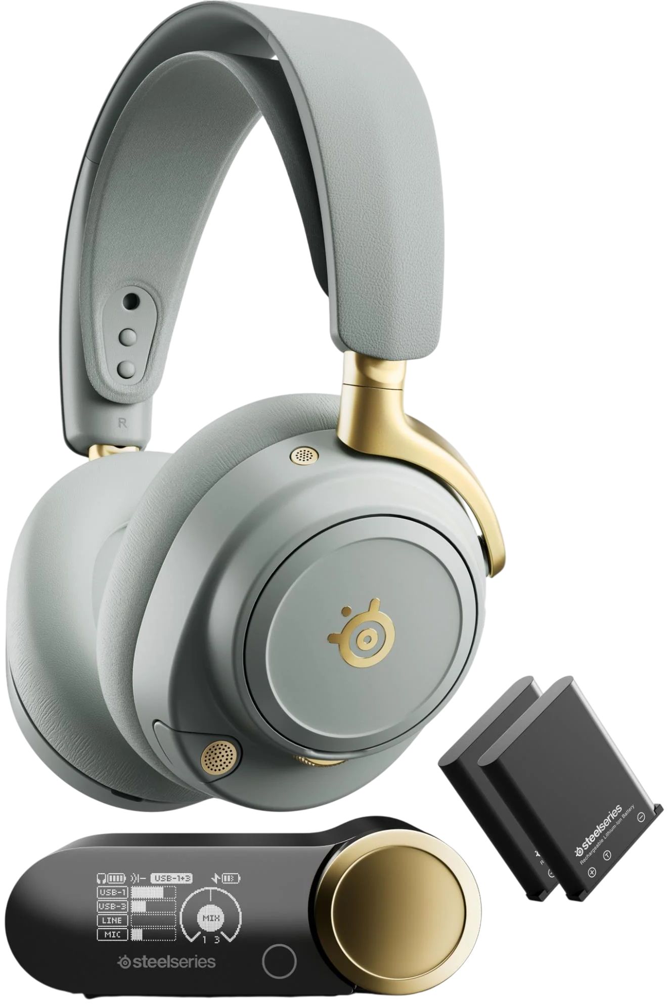 SteelSeries Arctis Nova Elite Wireless Gaming Headset - Sage & Gold by SteelSeries - Refurbished - Very Good condition - US$455.98