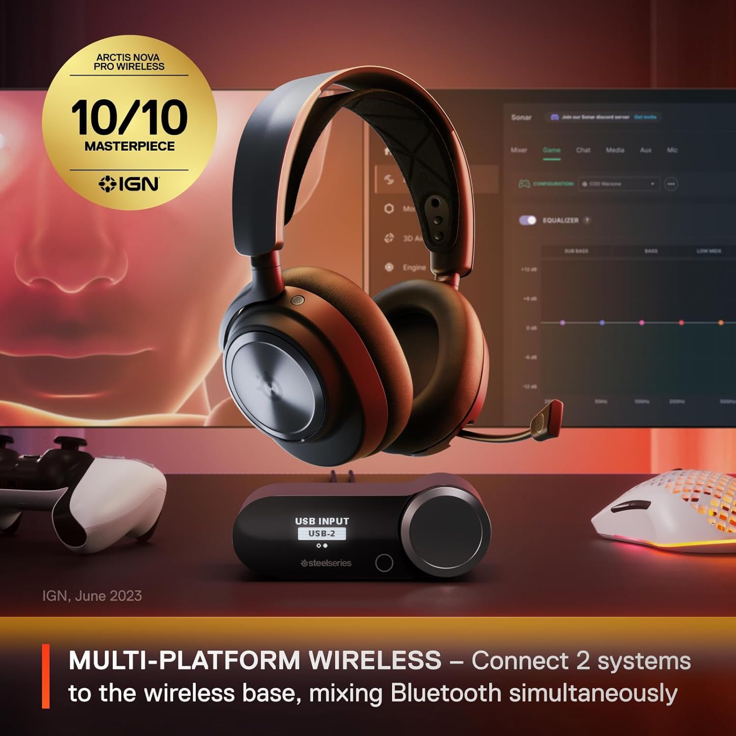 SteelSeries Arctis Nova Pro Wireless Gaming Headset for PC - Black by SteelSeries - Refurbished - Like New condition - Image 6