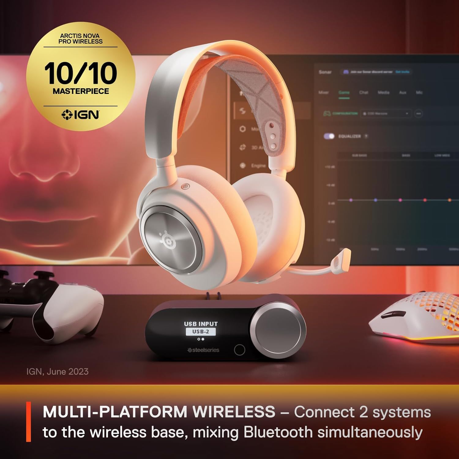 SteelSeries Arctis Nova Pro Wireless Gaming Headset for PC - White by SteelSeries - Refurbished - Like New condition - Image 6