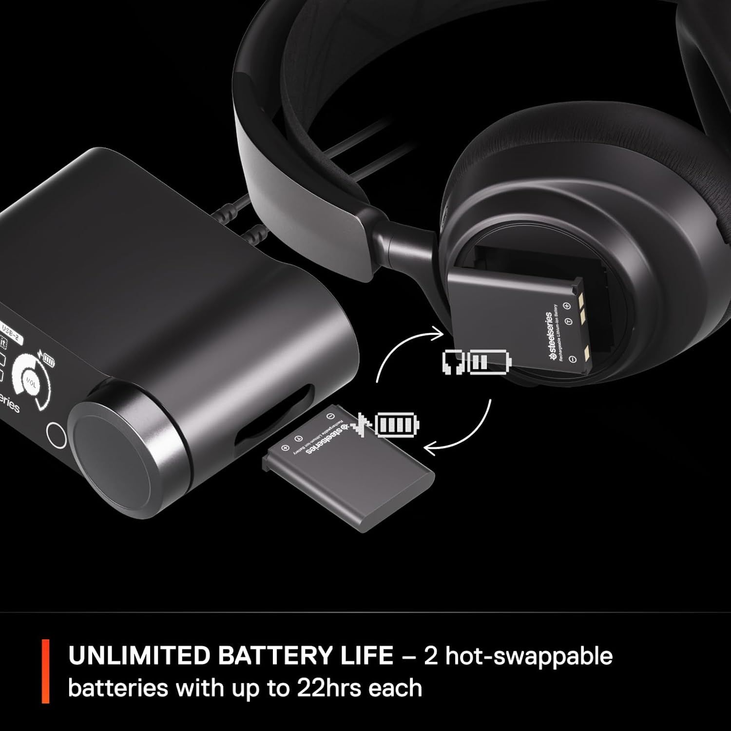 SteelSeries Arctis Nova Pro Wireless Gaming Headset for PlayStation - White by SteelSeries - Image 9