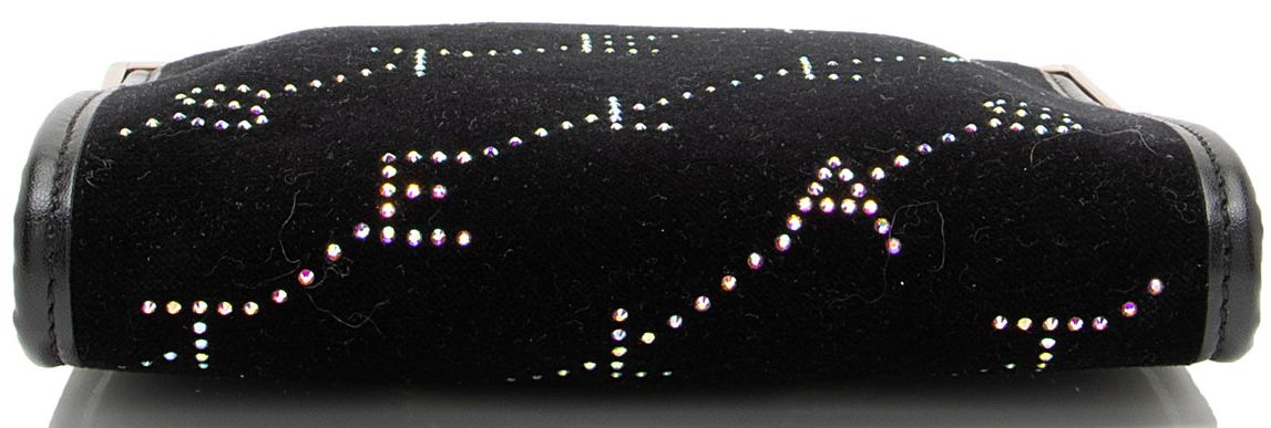 ｽﾃﾗﾏｯｶｰﾄﾆｰ Mini Round Bag Monogram Monogram Velvet Crystal STELLA MCCARTNEY Velvet Crystal Monogram Mini Round