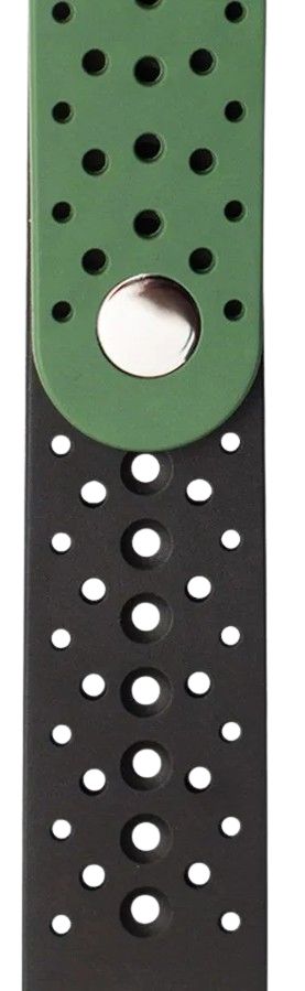 Strap Studio Active Rubber Watch Band 20mm - Black/Khaki by Strap Studio - Refurbished - Very Good condition - Image 2