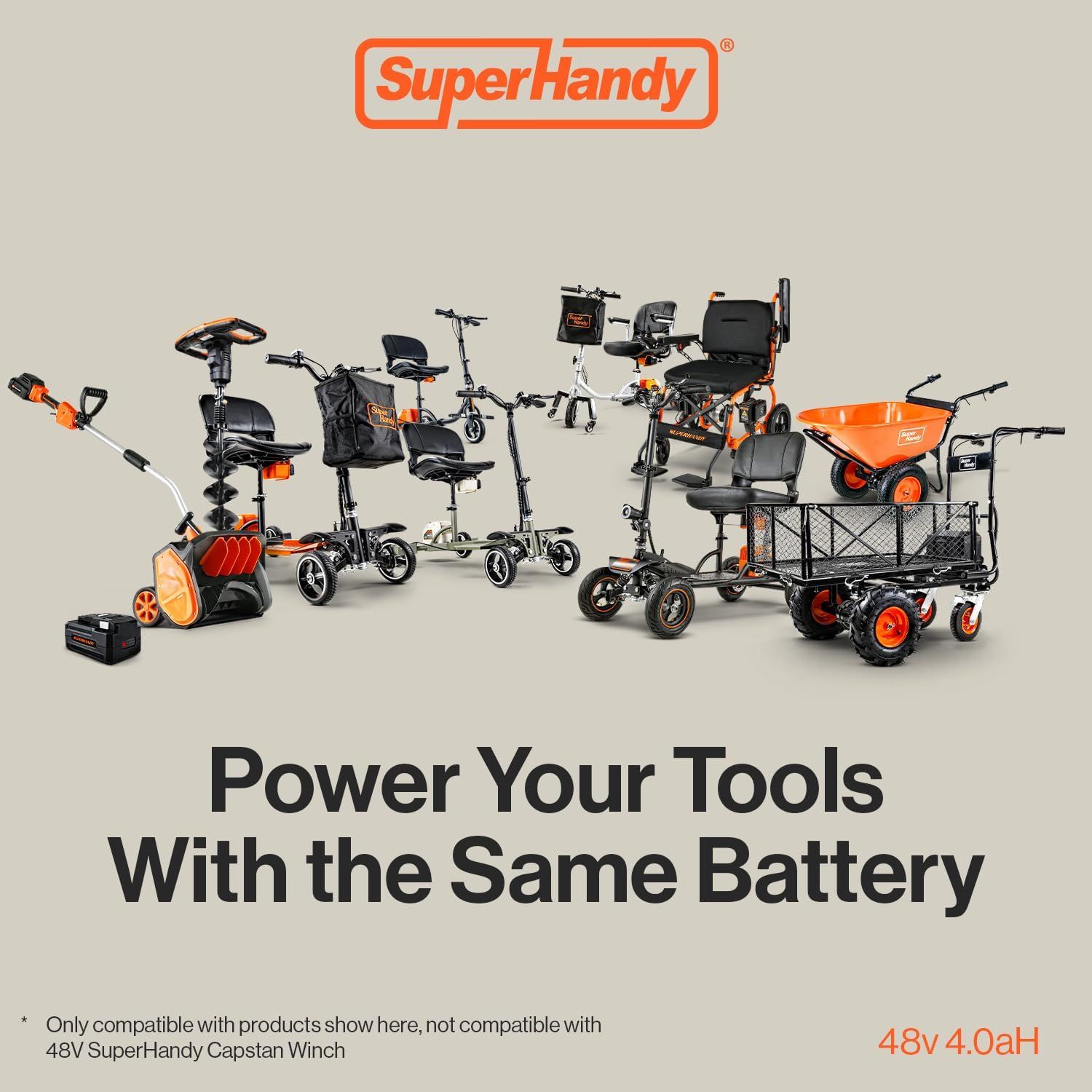 SuperHandy Super Duty Pro 4Ah Lithium Ion Rechargeable Battery - Black by SuperHandy - Image 2