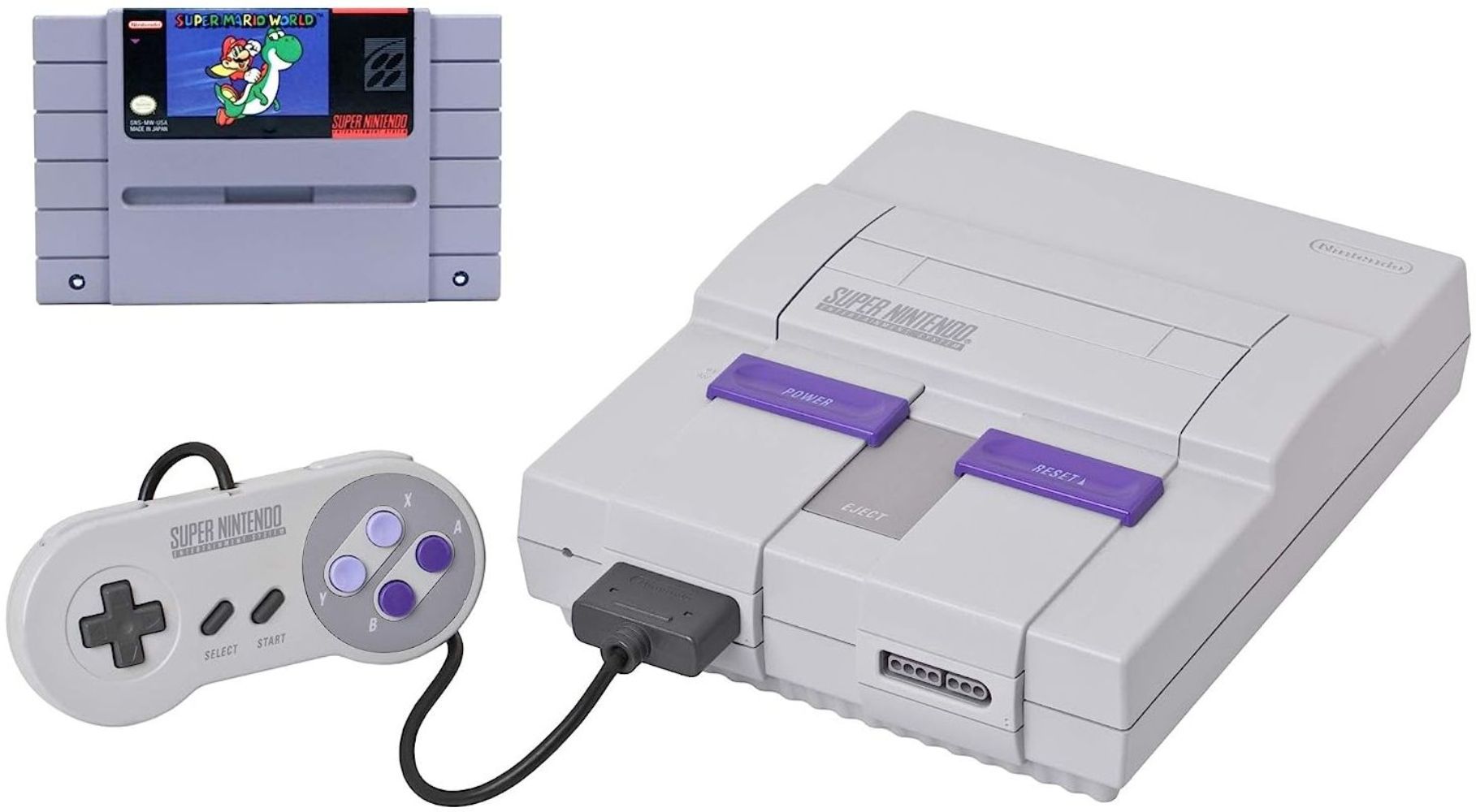 Super Nintendo SNES Bundle with Super Mario World - Gray by Nintendo - Image 5