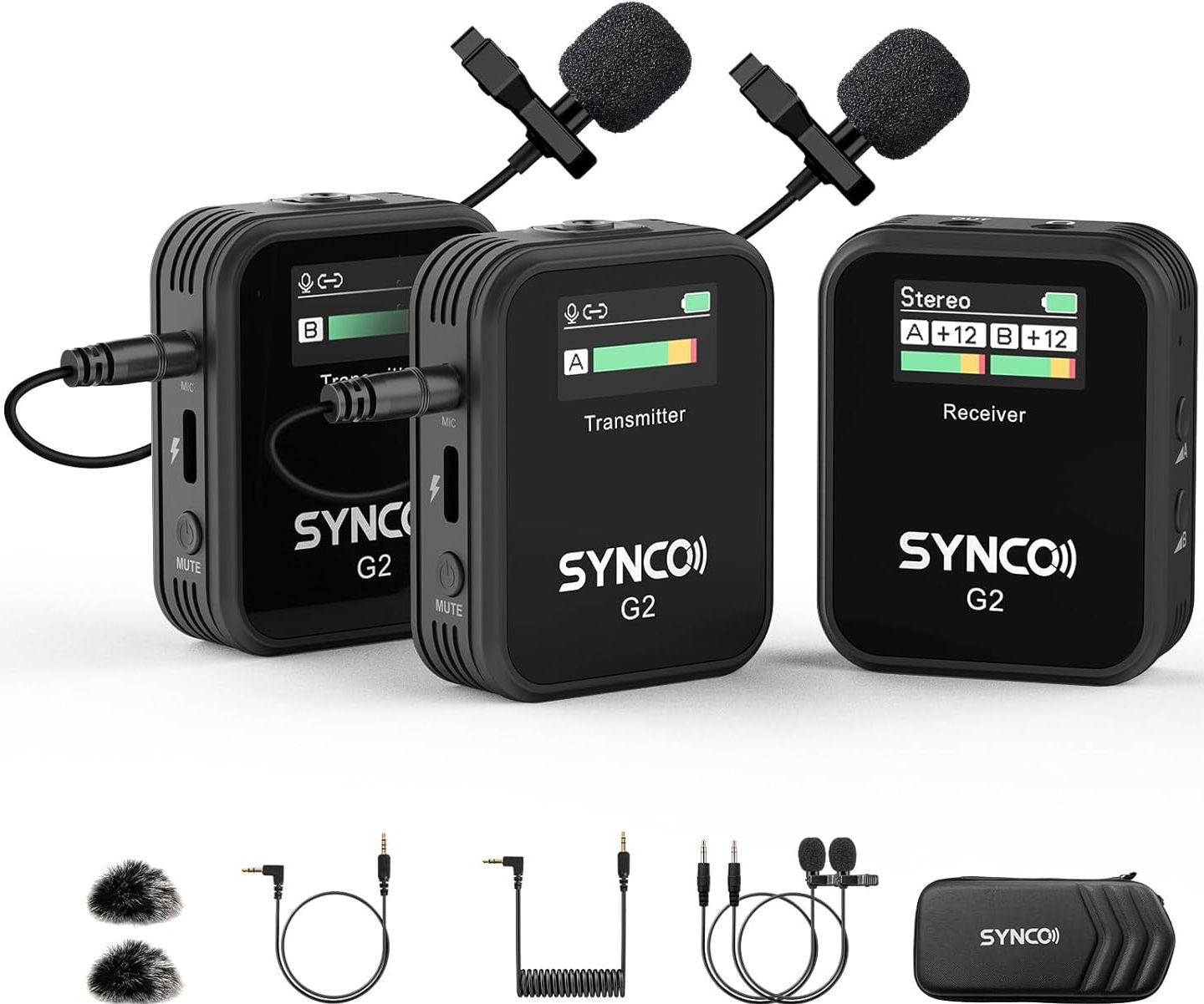 Synco Wireless Lavalier Microphone G2A2 - Black by Synco - Refurbished - Very Good condition - US$40.46