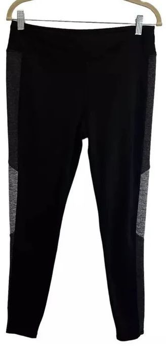 Tangerine Serene Women's Colorblock Pull On Legging M - Black Heather/Heather Grey by Tangerine - Image 2