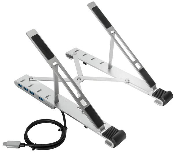 Targus Portable Stand with Integrated USB-A Hub (AWU100205GL) - Silver by Targus - Refurbished - Very Good condition - US$195.67