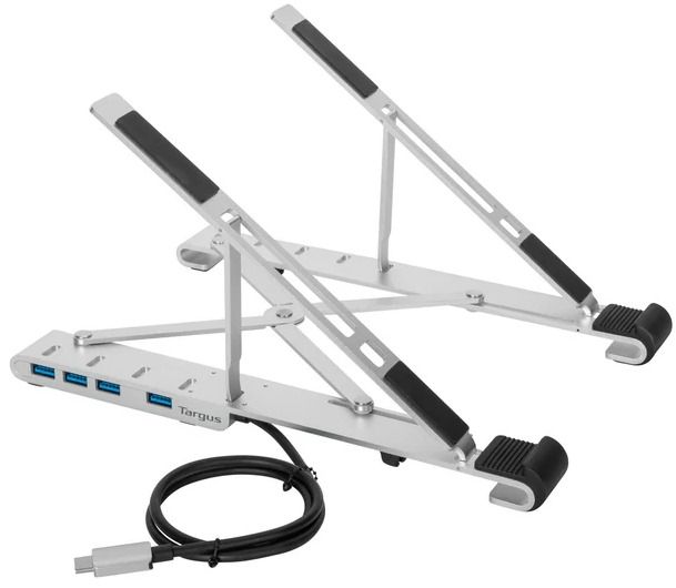 Targus Portable Stand with Integrated USB-A Hub (AWU100205GL) - Silver by Targus - Image 2