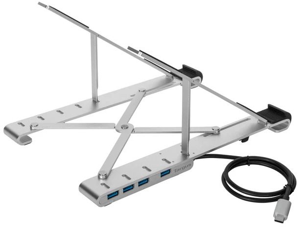 Targus Portable Stand with Integrated USB-A Hub (AWU100205GL) - Silver by Targus - Image 3