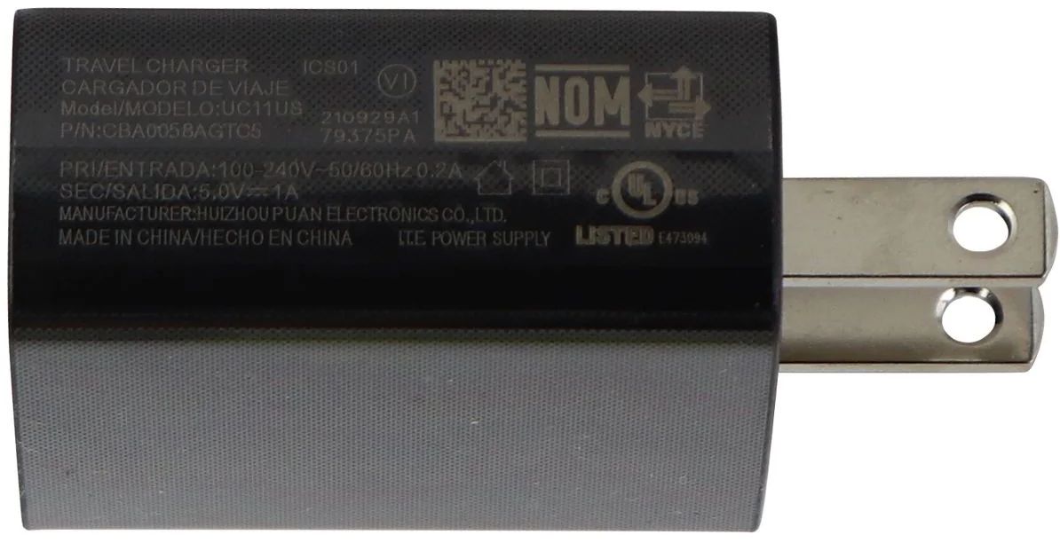 TCL Single USB Port Wall Charger Travel Adapter (UC11US) - Black by TCL - Refurbished - Brand New condition - Image 2