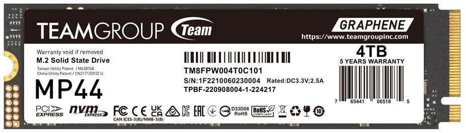 Team Group Elite MP44 M.2 PCIe 4.0 SSD - 1TB - Black by Team Group - Image 4