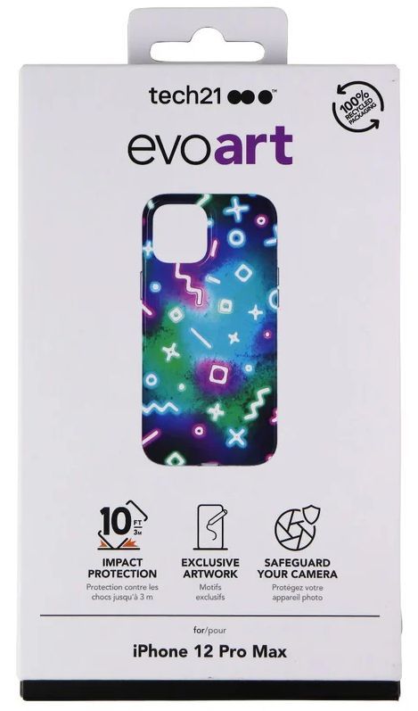Tech21 Evo Art Series Phone Case for iPhone 12 Pro Max - Neon Lights by Tech21 - Refurbished - Brand New condition - US$10.90