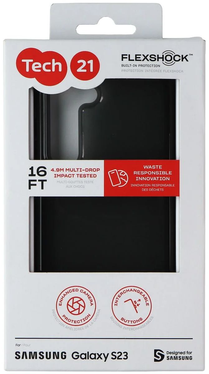 Tech21 Evo Check Flexible Gel Phone Case for Galaxy S23 - Smoke/Black by Tech21 - Refurbished - Very Good condition - US$8.73