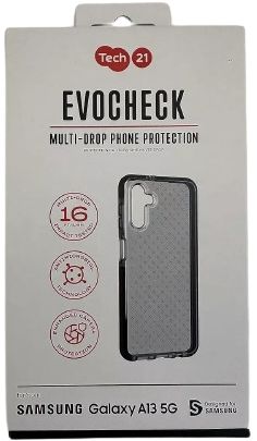 Tech21 Evo Check Phone Case for Galaxy A13 (5G) - Smokey Black by Tech21 - Refurbished - Brand New condition - US$20.98