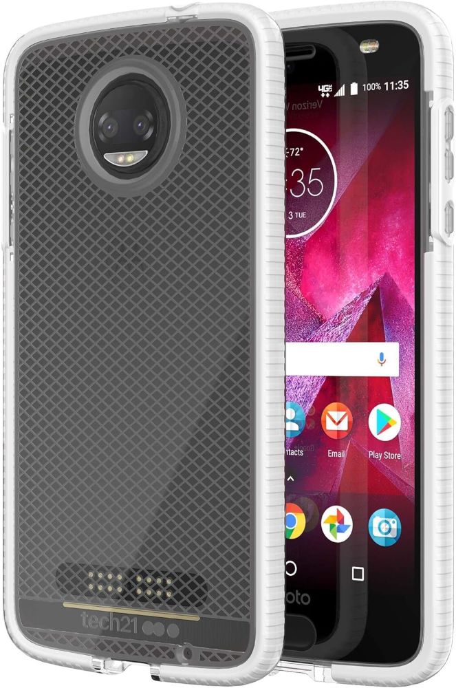 Tech21 EvoCheck Phone Case for Motorola Moto Z2 Force - Clear/White by Tech21 - Refurbished - Brand New condition - Image 4