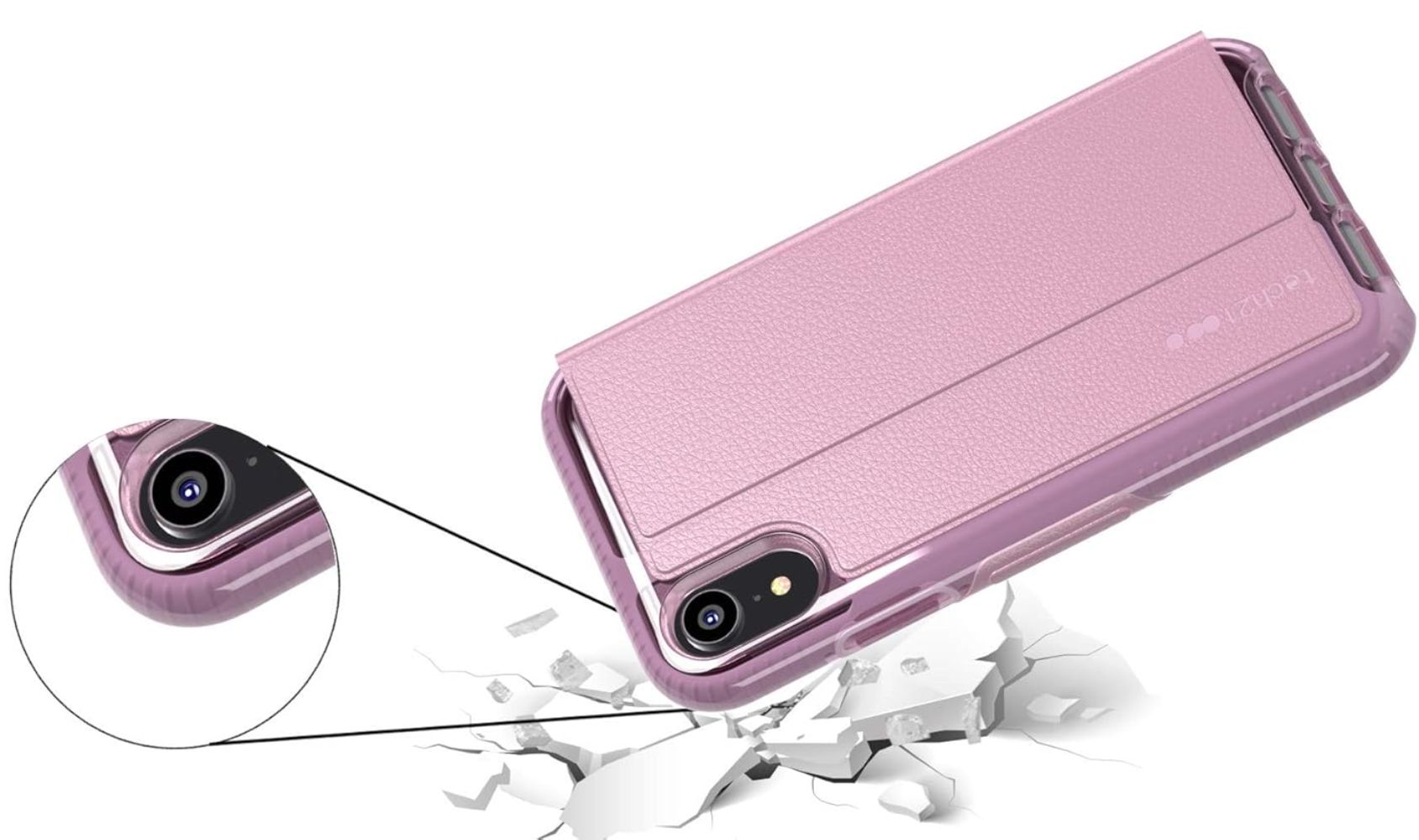 Tech21 EvoWallet Phone Case for Apple iPhone XR - Orchid by Tech21 - Image 3