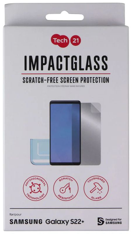 Tech21 ImpactGlass Series Screen Protector for Galaxy S22+ - Clear by Tech21 - Refurbished - Brand New condition - US$8.78