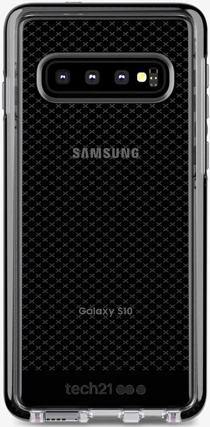 Tech21 Protective Phone Case Thin Patterned Back Cover with FlexShock for Galaxy S10 - Smokey Black by Tech21 - Refurbished - Brand New condition - US$40.98